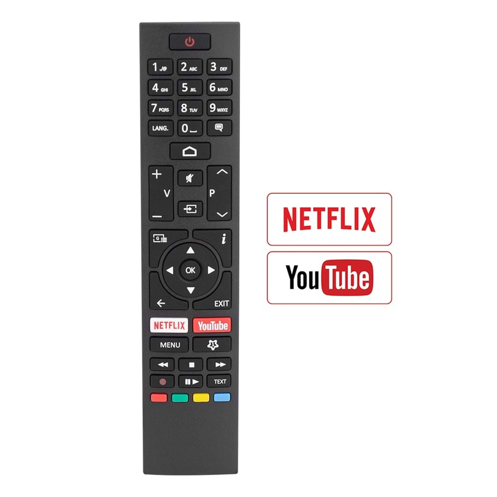 EUROBOX OTV1134 VESTEL NETFLIX YOUTUBE PLAY TUŞLU LCD TV KUMANDA