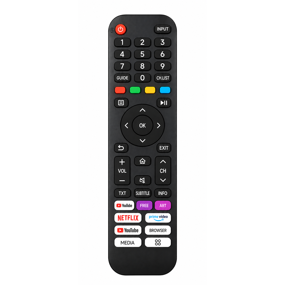 EUROBOX OTV2030 AWOX NETFLİX YOUTUBE PRİME VİDEO TUŞLU LCD TV KUMANDA