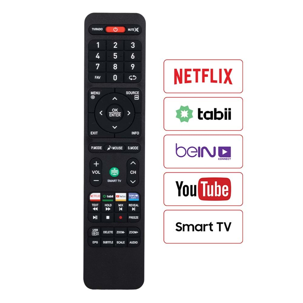 EUROBOX OTV2203 ONVO YOUTUBE-NETFLİX-TABİİ-BEİN CONNECT TUŞLU