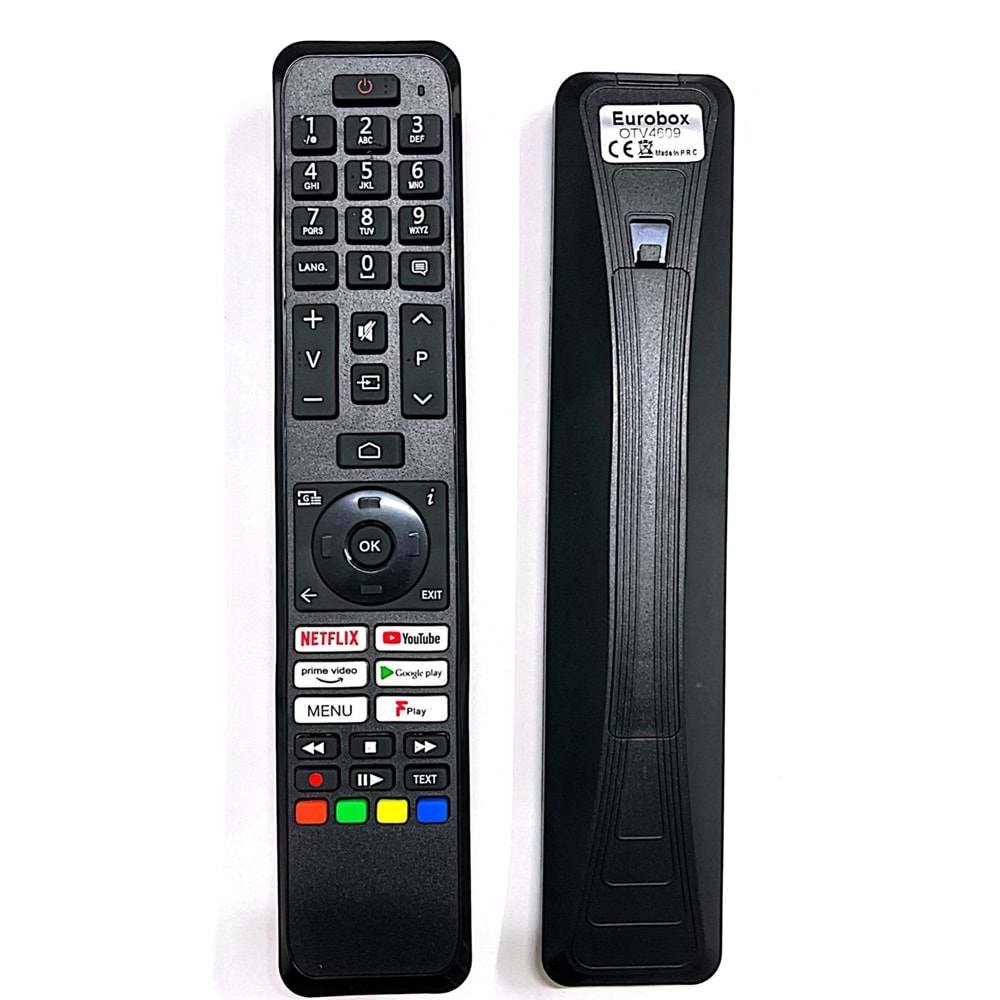 EUROBOX OTV4609 TOSHIBA NETFLİX YOUTUBE PRİME VİDEO GOOGLE PLAY-PLAY TUŞLU LCD TV KUMANDA