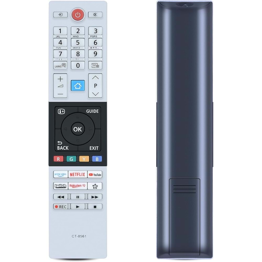 EUROBOX OTV9873 TOSHIBA NETFLIX TWİTCH RAKUTEN YOUTUBE TUŞLU LCD TV KUMANDA (CT-8561)