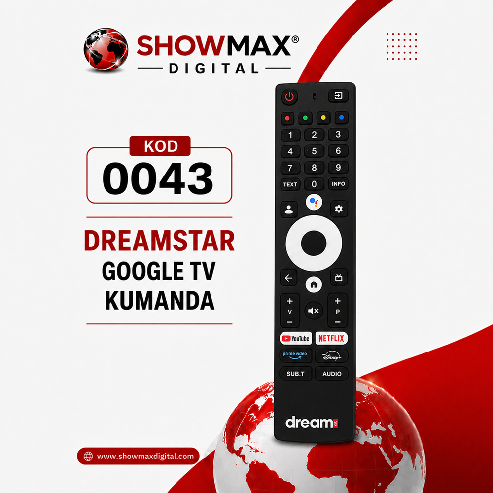 ORJ-0043 DREAMSTAR GOOGLE ORJİNAL LOGOLU LCD TV KUMANDA (SES KOMUT YOK)