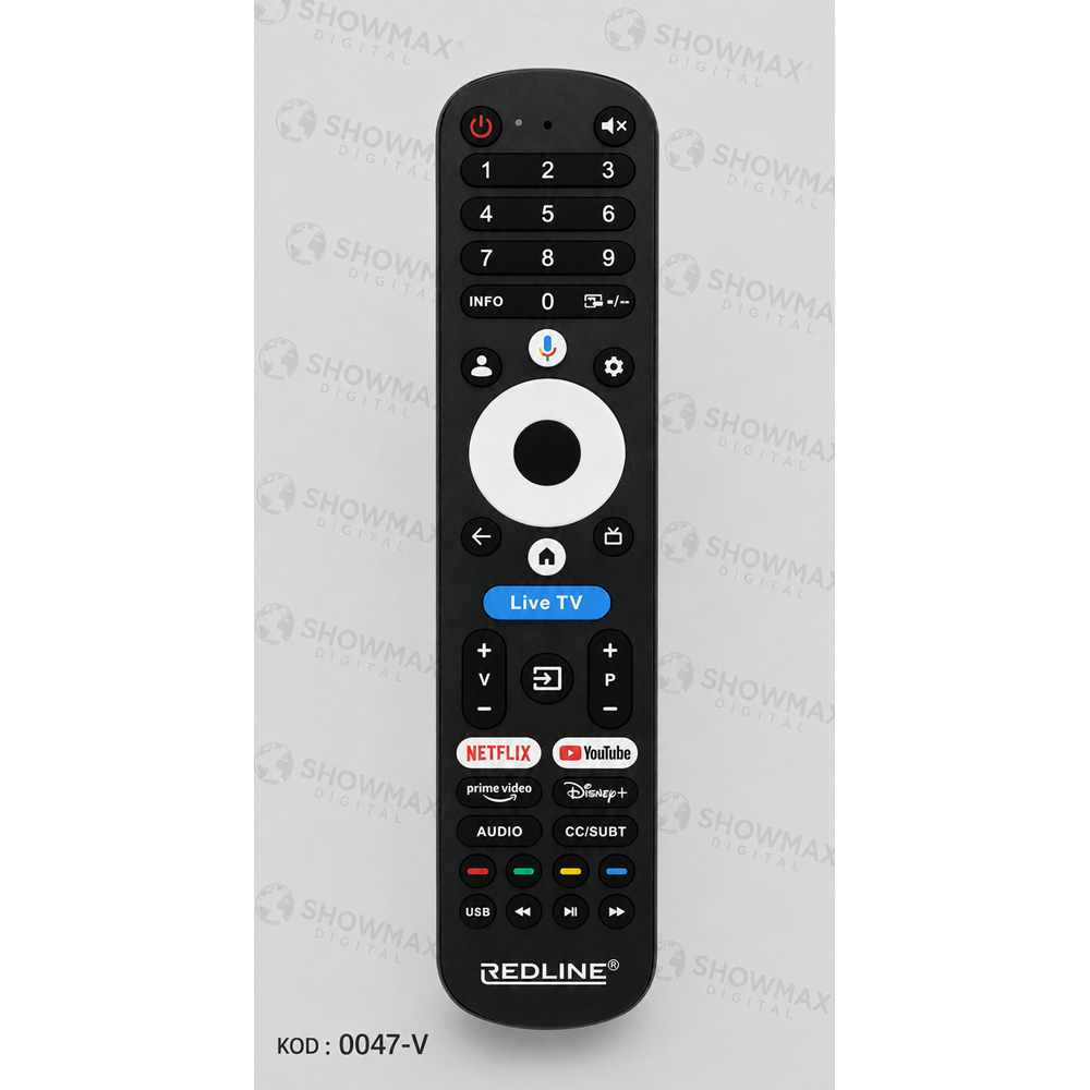 ORJ-0047-V REDLİNE SES KOMUTLU GOOGLE LED TV KUMANDA