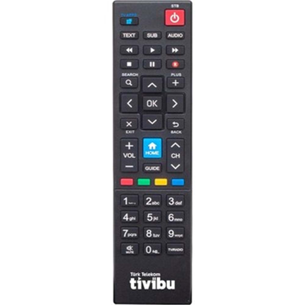 ORJ-0762 TİVİBU HOME GUİDE TUŞLU ORJİNAL LOGOLU KUMANDA