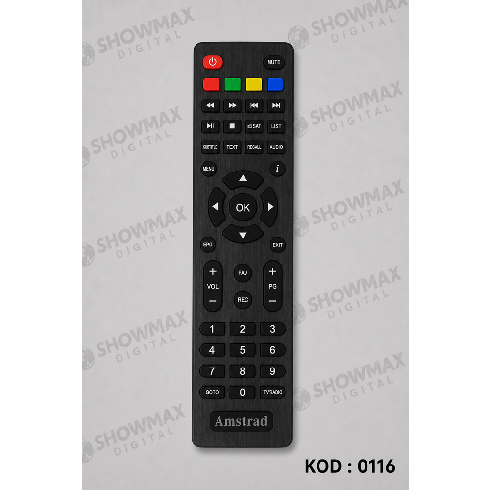 ORJ-EU-0116 AMSTRAD FOBEM SHOWMAX PARTNER MİNİ HD GOTO LU UYDU KUMANDA