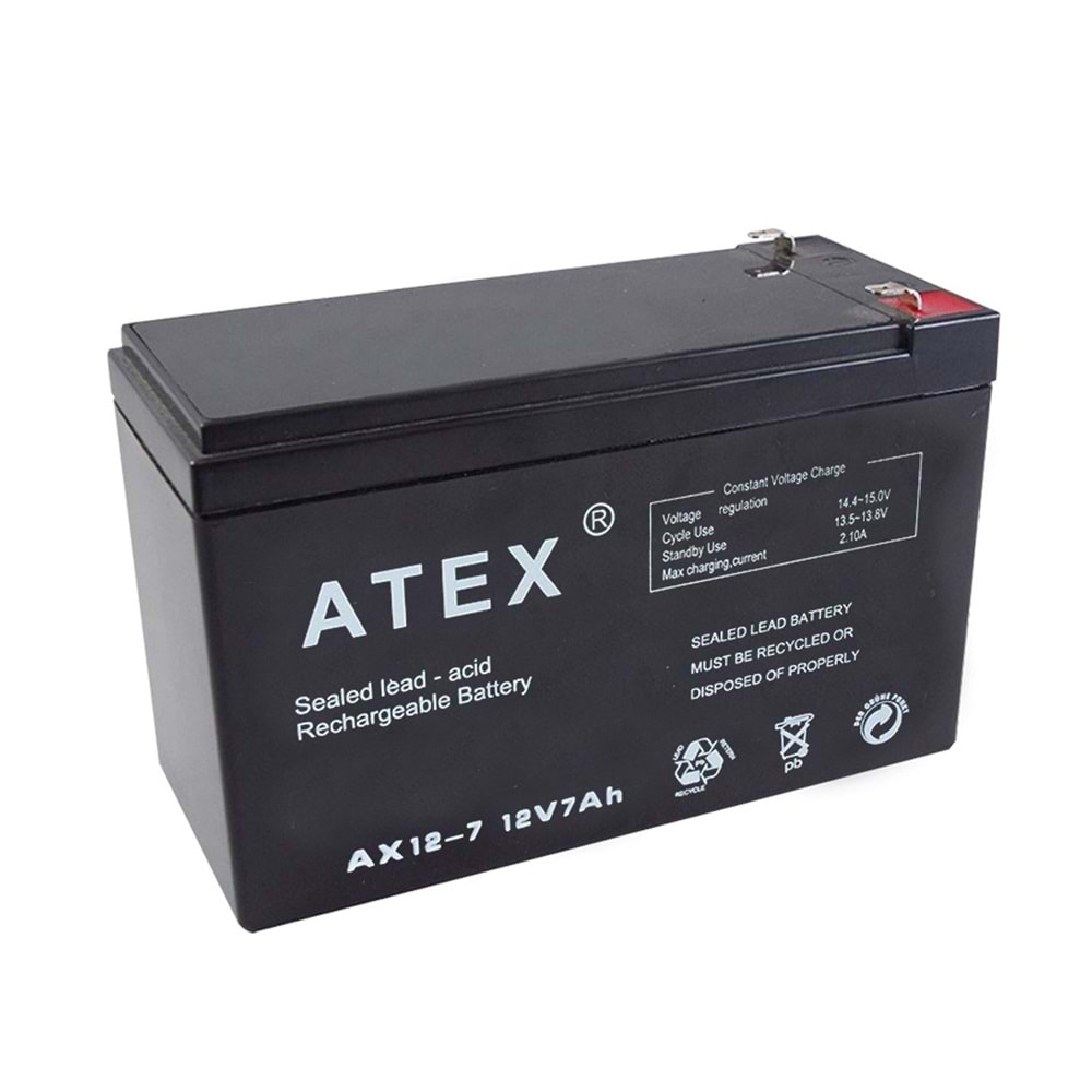 ATEX 12 VOLT 7 AMPER KURU TİP AKÜ