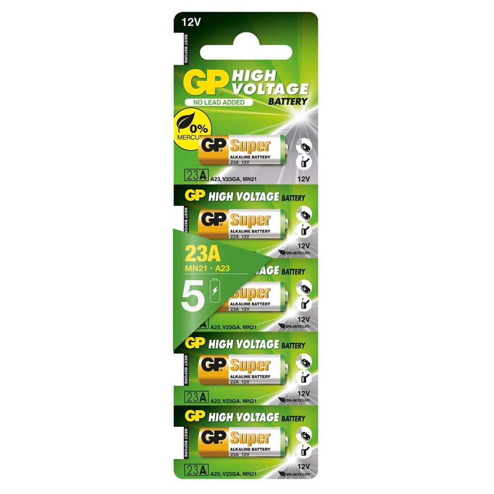 GP 23AF 12V ALKALİNE PİL 5Lİ PAKET