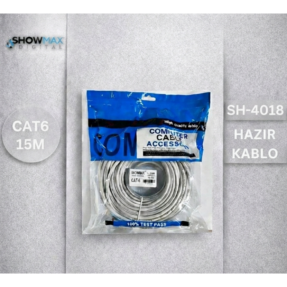 SHOWMAX SH-4018 CAT6 15 METRE ETHERNET KABLOSU