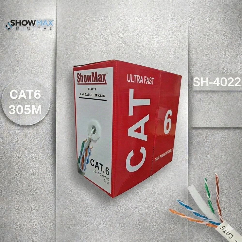 SHOWMAX SH-4022 CAT6 305 METRE ETHERNET KABLOSU
