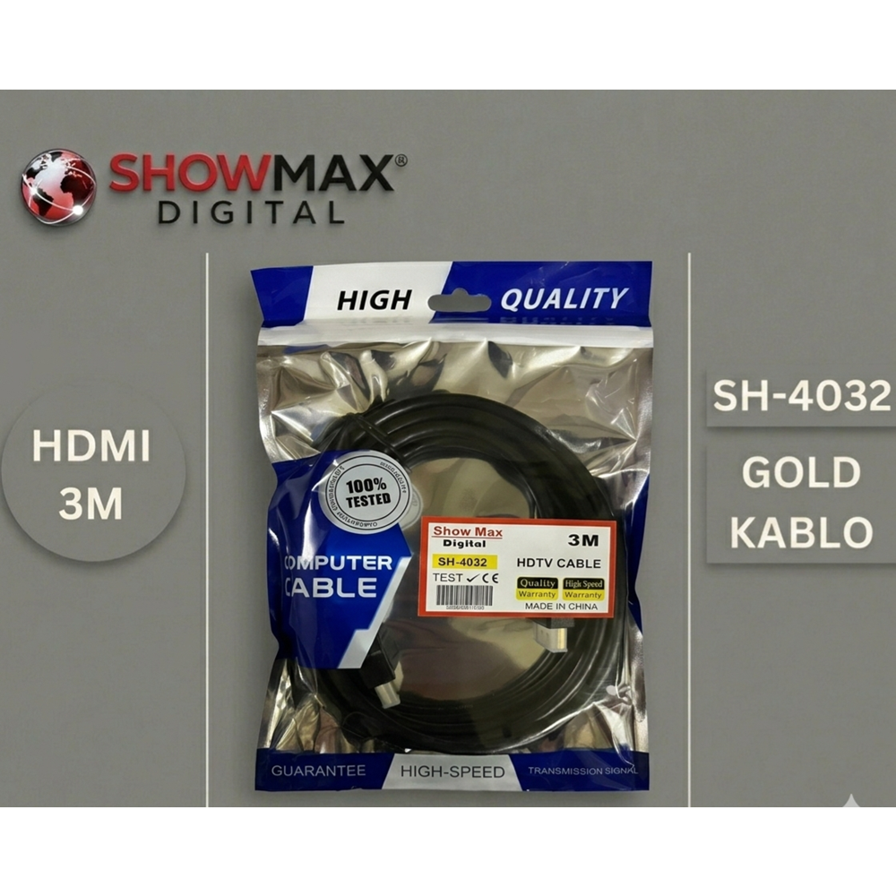 SHOWMAX SH-4032 HDMI KABLO 3 METRE PVC POŞETLİ