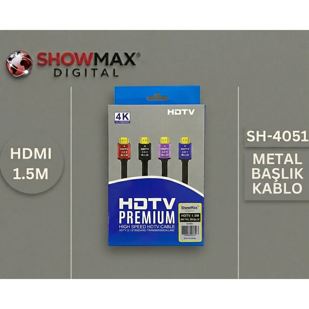 SHOWMAX SH-4051 1.5 METRE HDMI KABLO 4K KUTULU