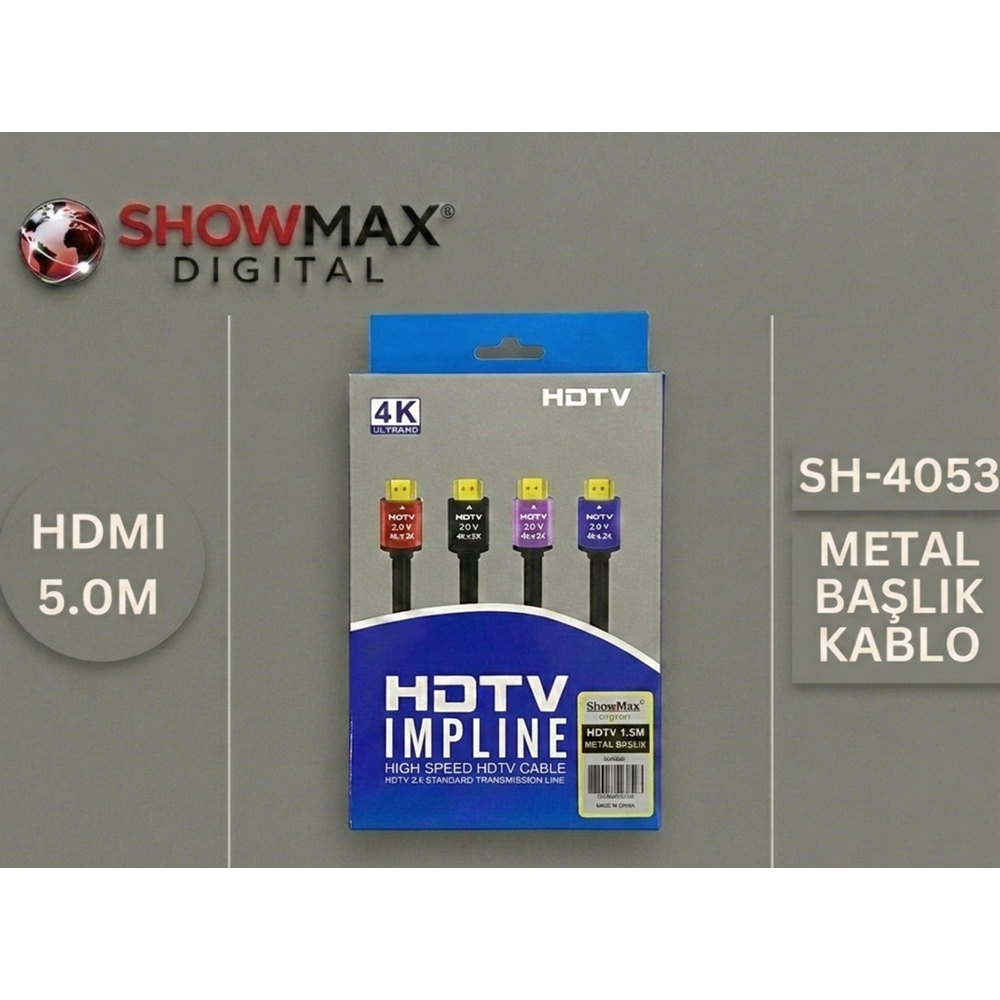 SHOWMAX SH-4053 5 METRE HDMI KABLO 4K KUTULU