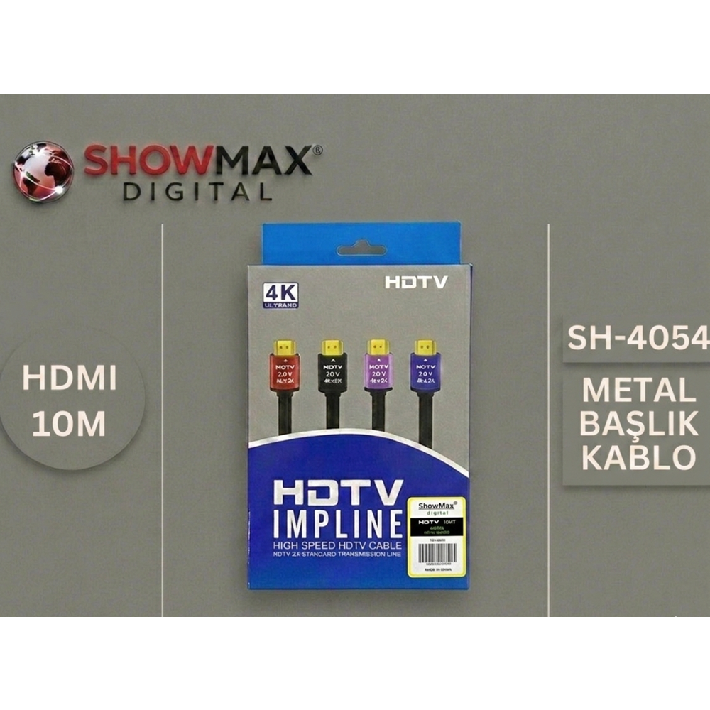 SHOWMAX SH-4054 10 METRE HDMI KABLO 4K KUTULU
