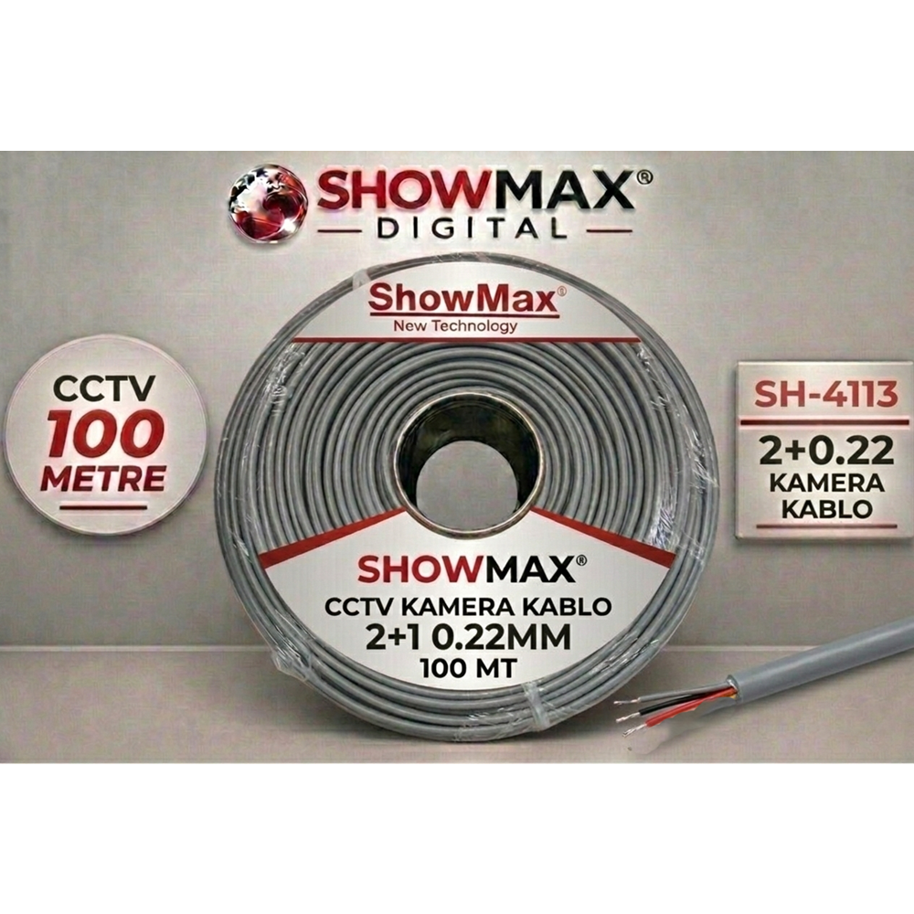 SHOWMAX SH-4113 2+1 0.22MM KAMERA KABLOSU 100 METRE