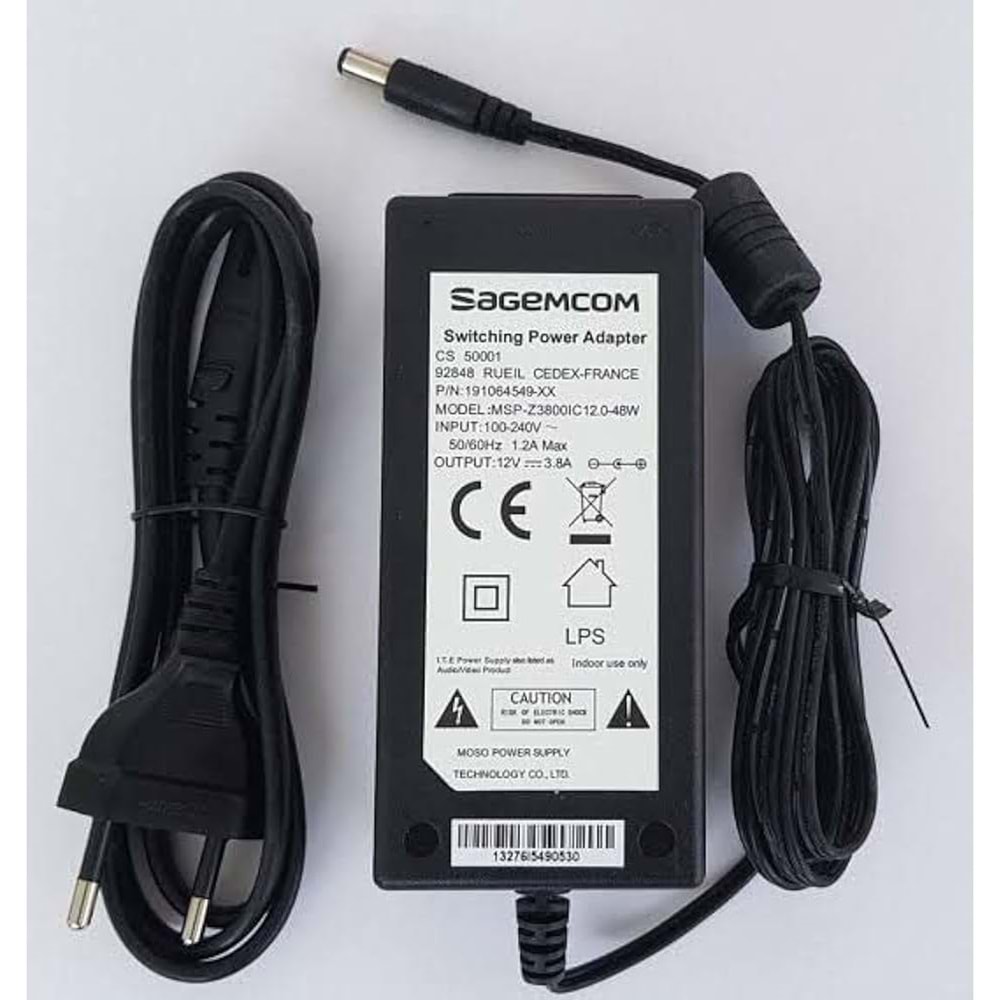 SAGEMCOM 12 VOLT 5 AMPER PLASTİK KASA ADAPTÖR
