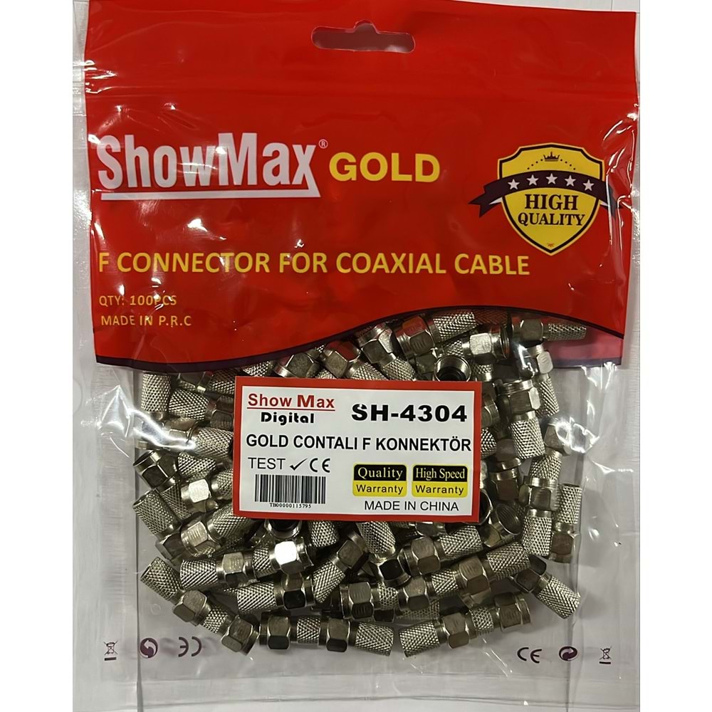 SHOWMAX SH-4304 GOLD CONTALI F KONNEKTÖR 100LÜ PAKET