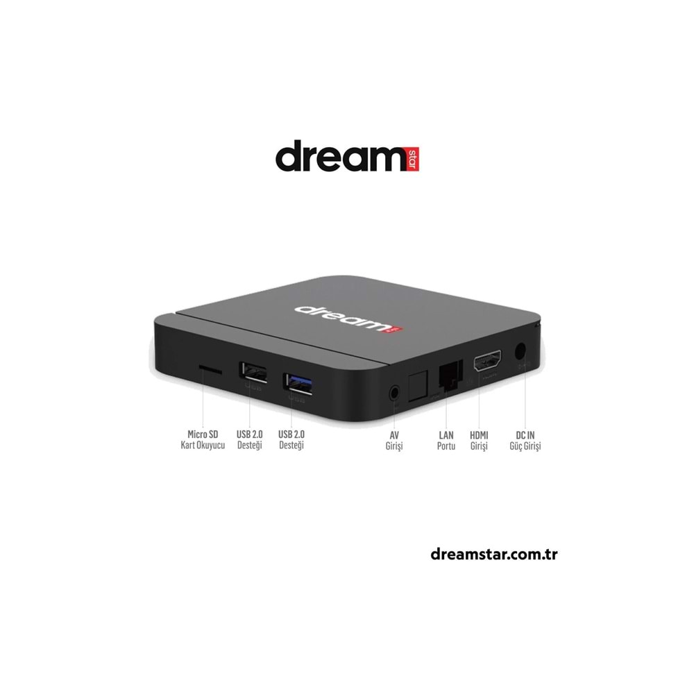 DREAMSTAR İ4 4GB RAM 32GB HAFIZA 6K ULTRA HD ANDROID TV BOX