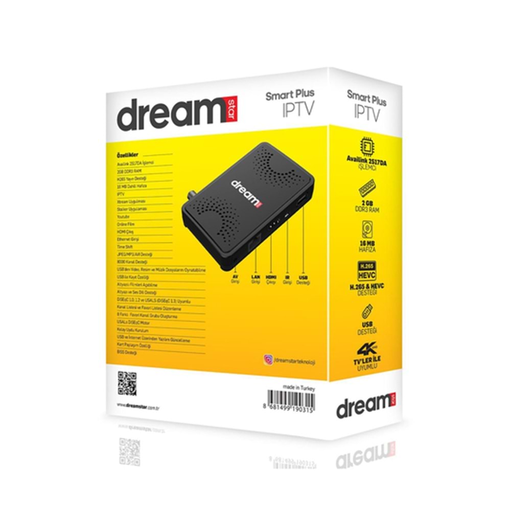 DREAMSTAR SMART PLUS IP TV UYDU ALICISI