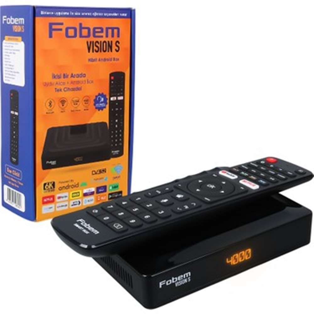 FOBEM VISION S 4GB RAM 32GB HAFIZA UYDULU ANDROID TV BOX