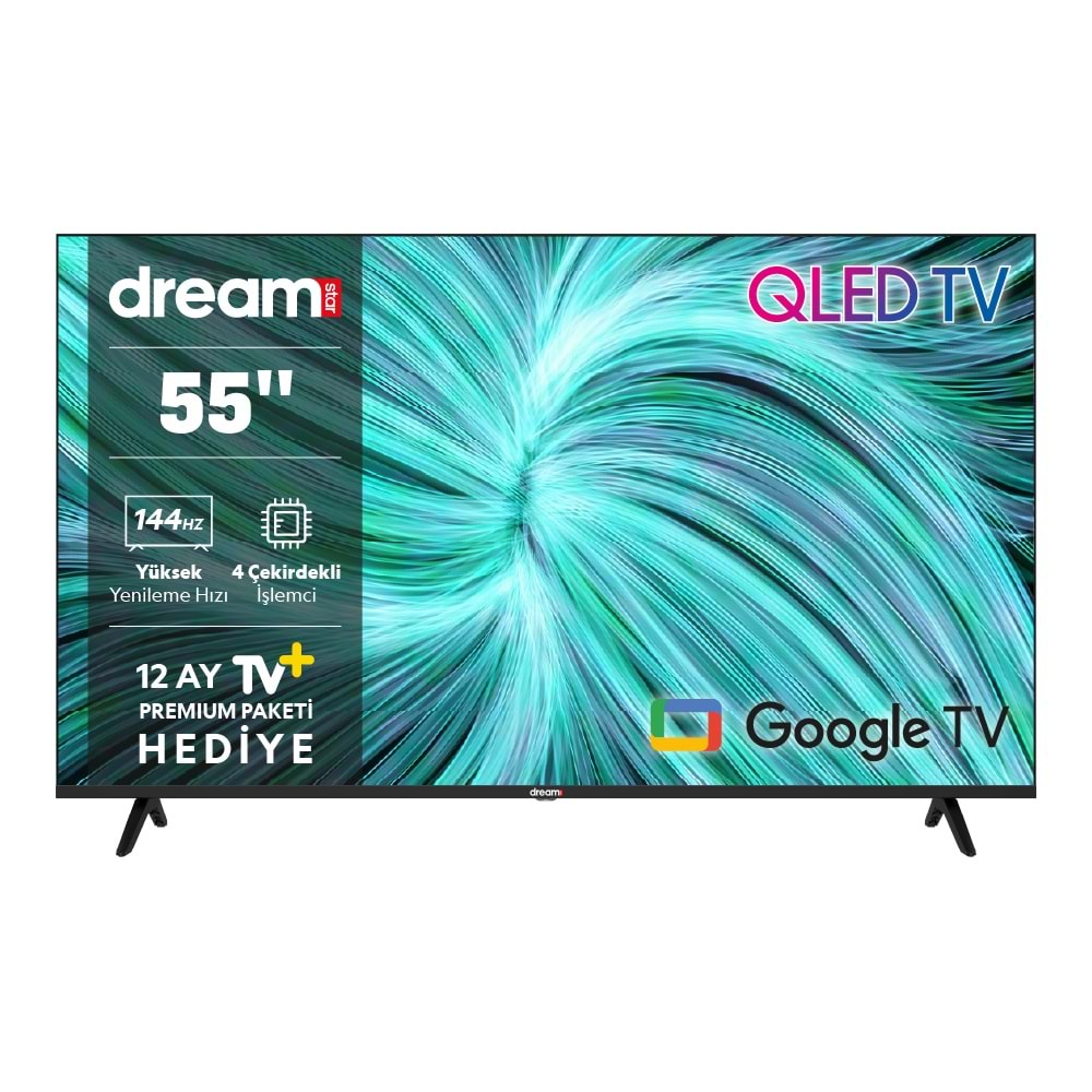 DREAMSTAR 55DSE101 55 INC 140 EKRAN UHD 4K GOOGLE TV SMART QLED TV