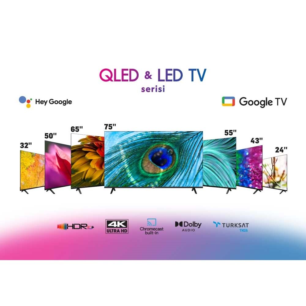 DREAMSTAR 65DSE101 65 INC 165 EKRAN UHD 4K GOOGLE TV SMART QLED TV