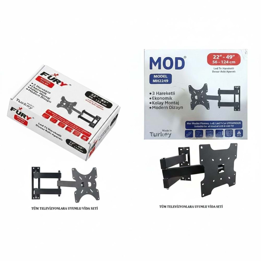 SH-4704 MOD-FURY 22’’ – 49’’ HAREKETLİ LCD TV DUVAR ASKI APARATI