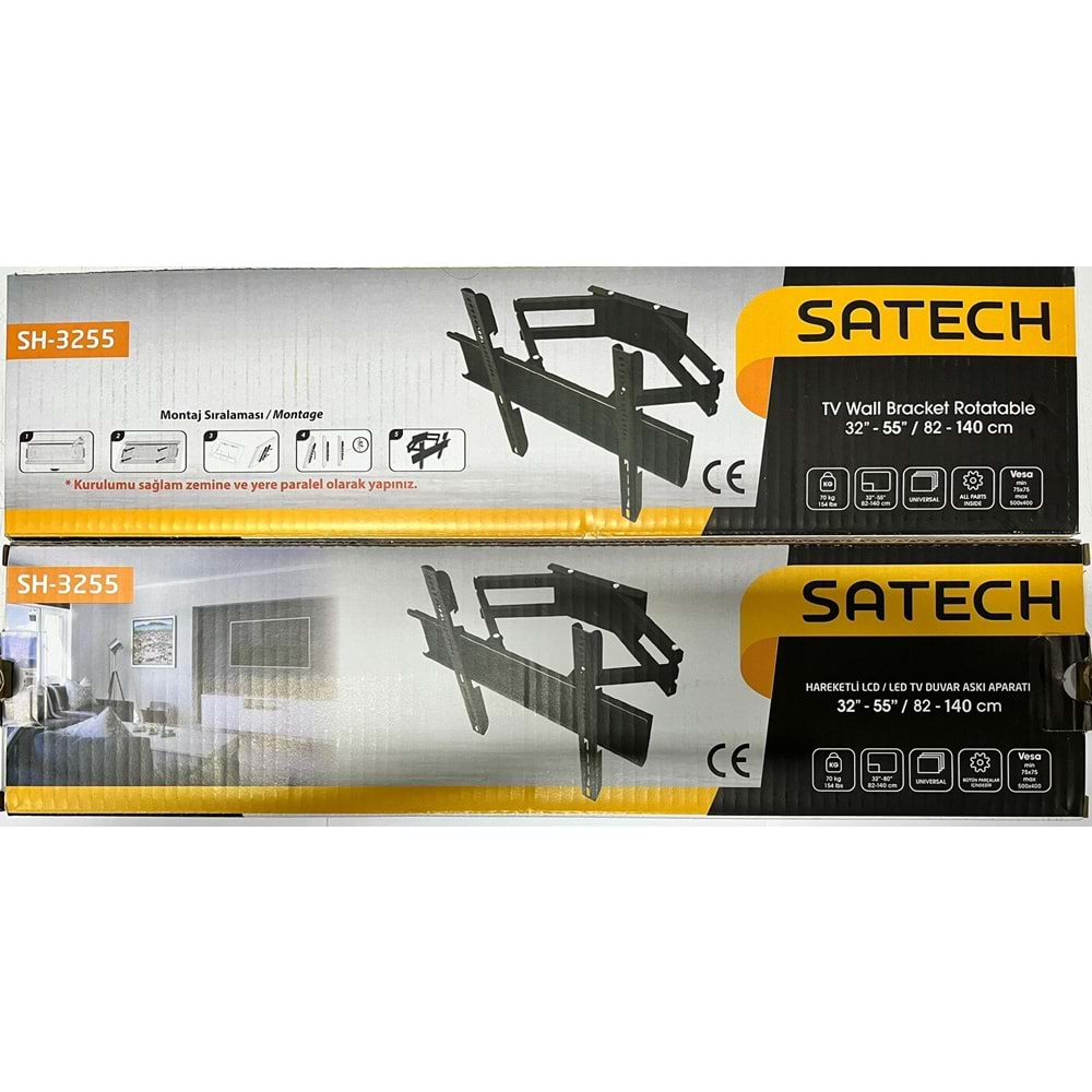 SATECH 32’’ – 55’’ HAREKETLİ LCD TV DUVAR ASKI APARATI