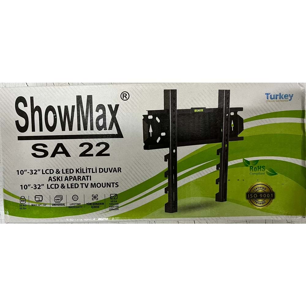 SHOWMAX SA-22 10’’ – 32’’ SABİT LCD TV DUVAR ASKI APARATI