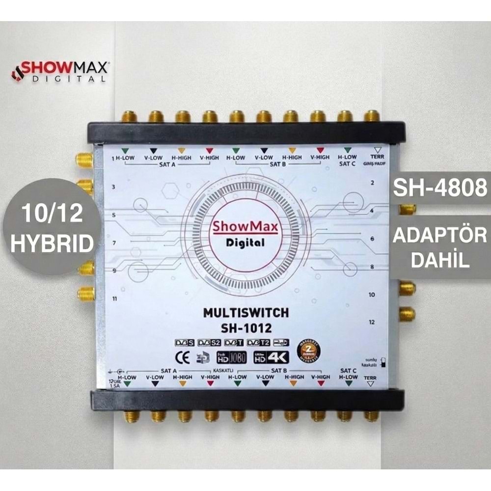 SHOWMAX DİGİTAL SH-4808 10/12 HYBRID MULTISWITCH SANTRAL