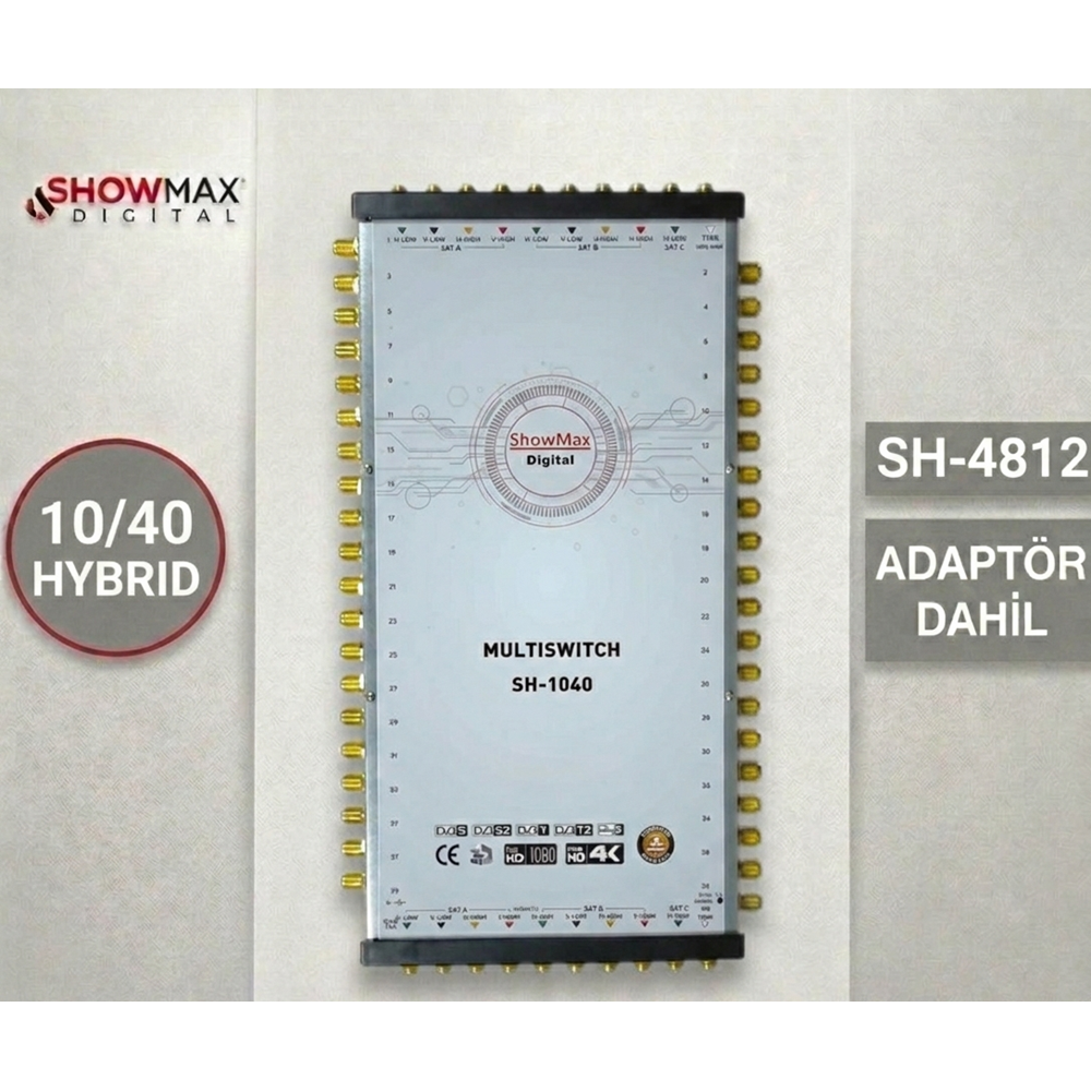SHOWMAX DİGİTAL SH-4812 10/40 HYBRID MULTISWITCH SANTRAL