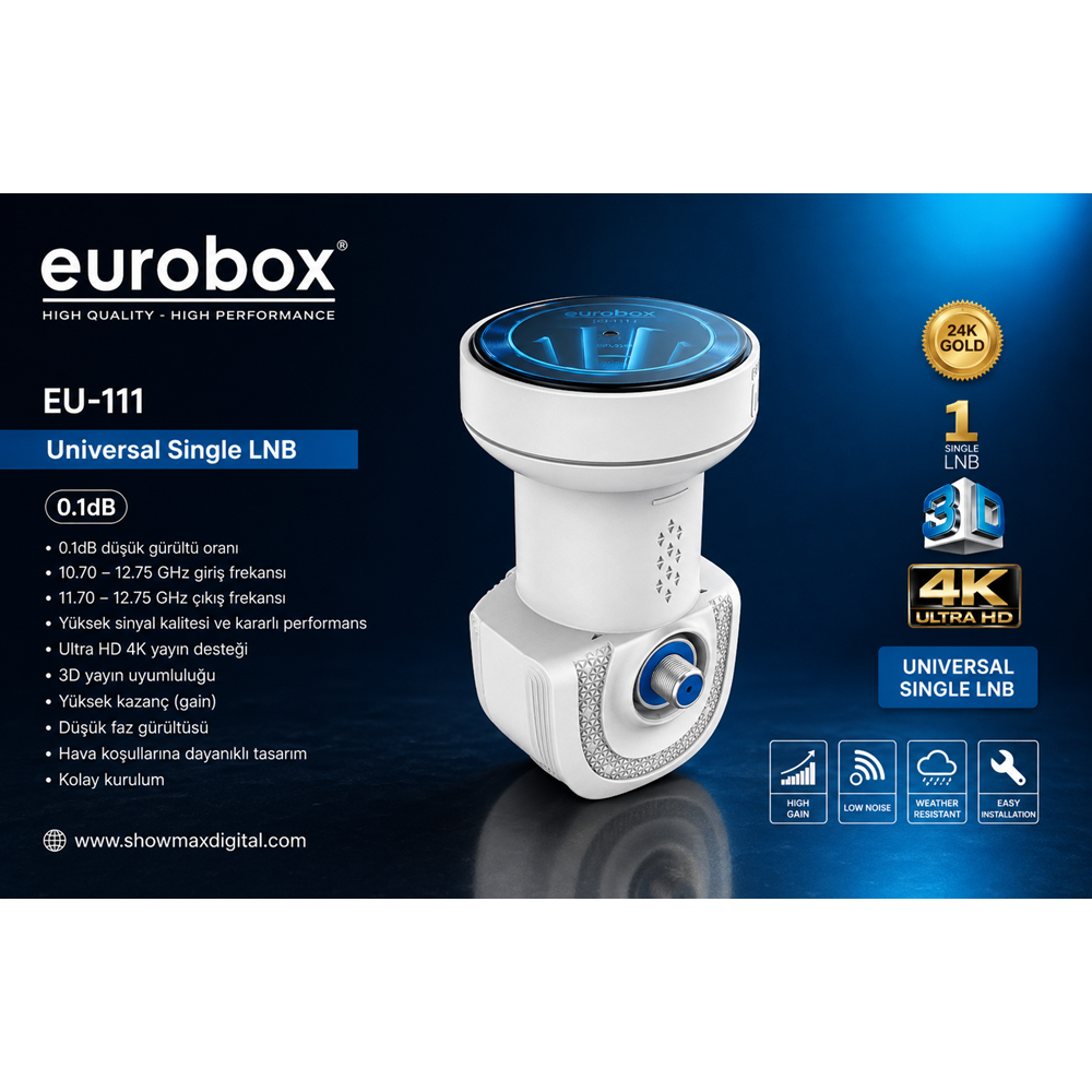 EUROBOX EU-111 SINGLE TEKLİ LNB