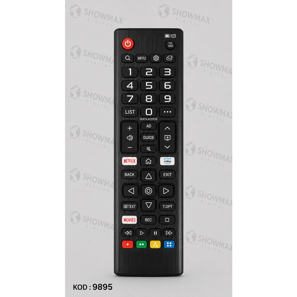 SHOWMAX SX9895 LG 3D NETFLIX PRİME VİDEO TUŞLU LCD TV KUMANDA