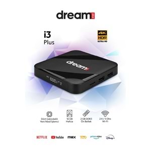 DREAMSTAR İ3 PLUS 2GB RAM 16GB HAFIZA 4K ULTRA HD ANDROID TV BOX