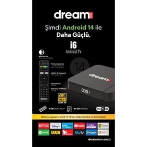 DREAMSTAR İ6 4GB RAM 64GB HAFIZA 4K ULTRA HD ANDROID TV BOX