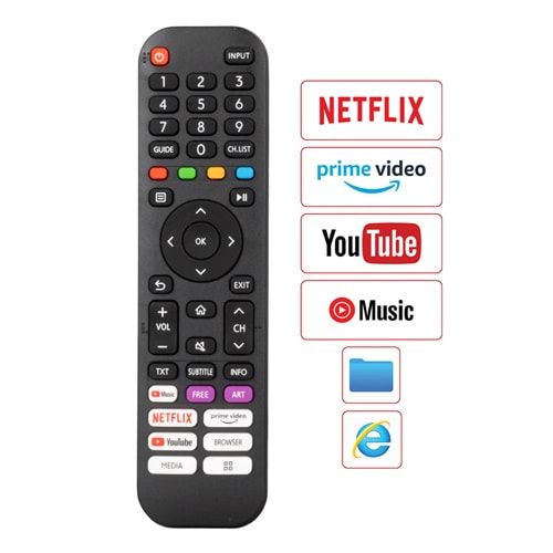 EUROBOX OTV2030 AWOX NETFLİX-YOUTUBE-PRİME VİDEO-RAKUTEN TV PLAY TUŞLU LCD TV KUMANDA