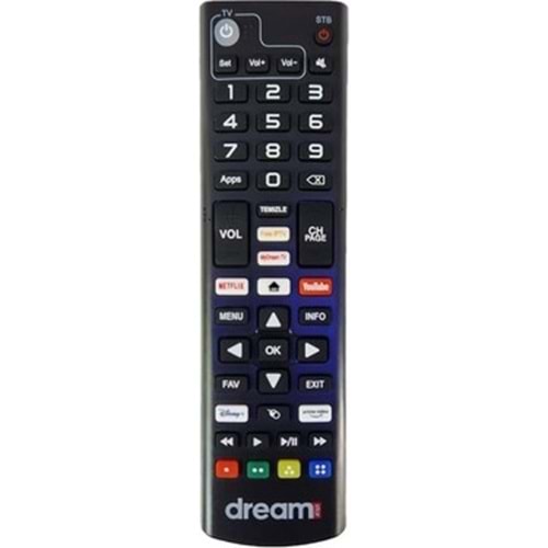 ORJ-0039 DREAMSTAR ORJİNAL LOGOLU KUMANDA