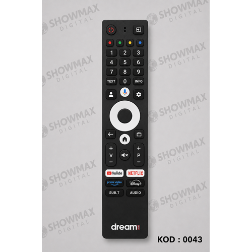 ORJ-0043 DREAMSTAR GOOGLE ORJİNAL LOGOLU LCD TV KUMANDA (SES KOMUT YOK)