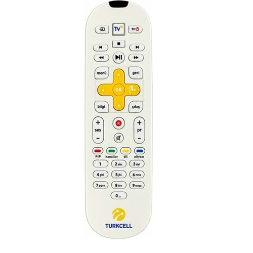 ORJ-0099 TURKCELL TV+ ORJİNAL LOGOLU KLAVYESİZ UYDU KUMANDA