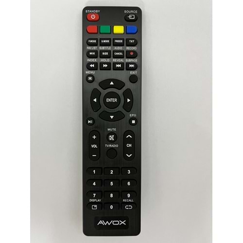 ORJ-0196 YUMATU-AWOX ORJİNAL KUMANDA KISA KALIP LCD TV KUMANDA