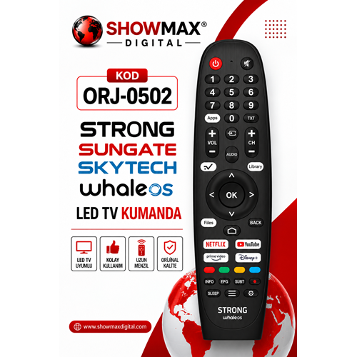 ORJ-0502 STRONG SUNGATE SKYTECH WHALE OS LED TV KUMANDA