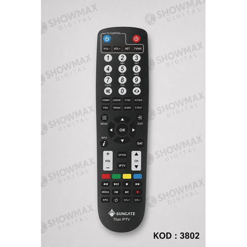 ORJ-3802 SUNGATE TİTAN IP TV ORJİNAL LOGOLU KUMANDA