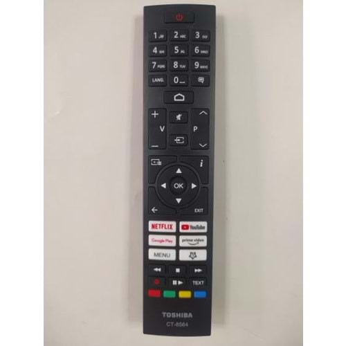 ORJ-4607A VESTEL TOSHIBA NETFLİX YOUTUBE GOOGLE PLAY PRİME VİDEO TUŞLU LCD TV KUMANDA