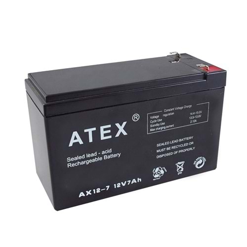 ATEX 12 VOLT 7 AMPER KURU TİP AKÜ