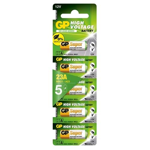 GP 23AF 12V ALKALİNE PİL 5Lİ PAKET