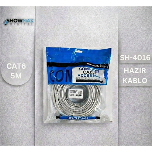 SHOWMAX SH-4016 CAT6 5 METRE ETHERNET KABLOSU
