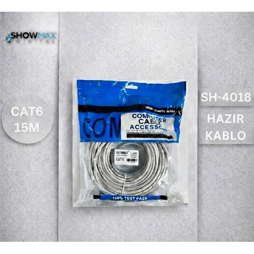 SHOWMAX SH-4018 CAT6 15 METRE ETHERNET KABLOSU