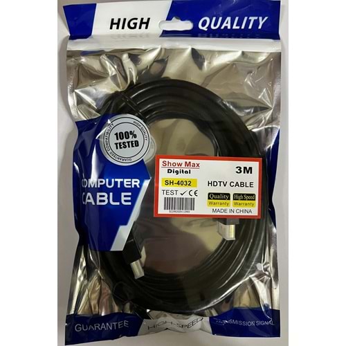 SHOWMAX SH-4032 HDMI KABLO 3 METRE PVC POŞETLİ