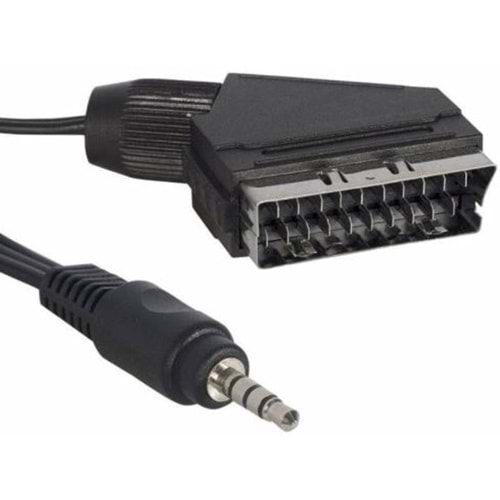 3.5 MM STEREO ERKEK/SCART KISA JACKLI AV KABLO 1.2 METRE
