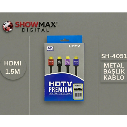 SHOWMAX SH-4051 1.5 METRE HDMI KABLO 4K KUTULU