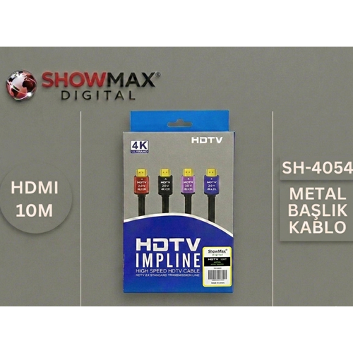 SHOWMAX SH-4054 10 METRE HDMI KABLO 4K KUTULU